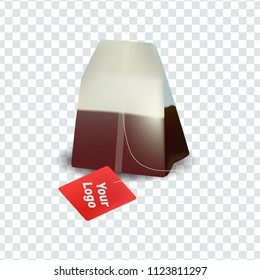 Vector illustration in realism style about tea bag