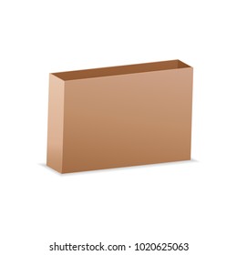 Vector illustration. realistic 3D cardboard box. mockup for design.