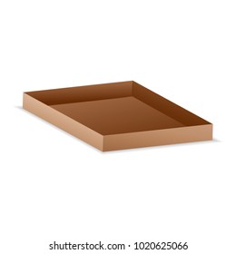 Vector illustration. realistic 3D cardboard box. mockup for design.