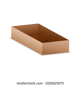 Vector illustration. realistic 3D cardboard box. mockup for design.