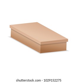 Vector illustration. realistic 3D cardboard box. mockup for design.