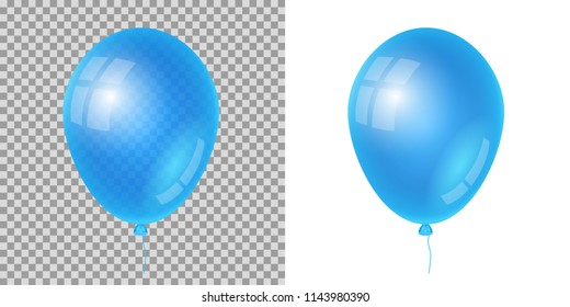 Vector illustration. A realistic balloon on a transparent background.