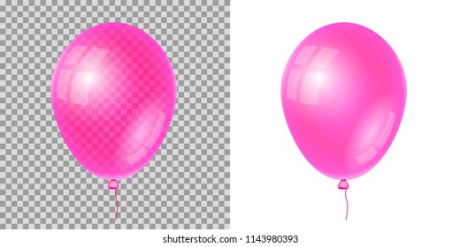 Vector illustration. A realistic balloon on a transparent background.