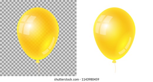 Vector illustration. A realistic balloon on a transparent background.