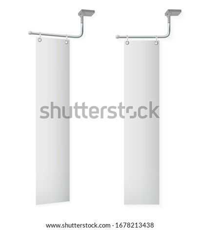 Vector illustration of realistic blank shelf stopper isolated on white background