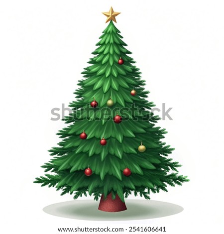 Vector illustration Realistic christmas tree. Vector 3d sprice, fir evergreen tree for merry cristmas, happy new year decoration design. Xmas symbol. on white back