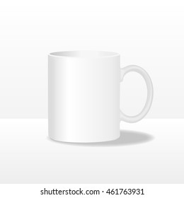 Vektorgrafik der realistischen klassischen weißen Tasse