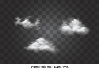 Vector Illustration of Realistic Clouds Aset