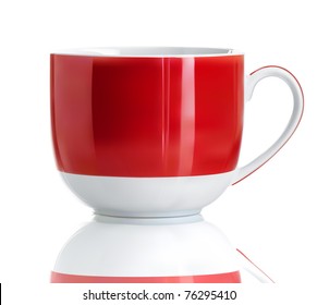 Vector illustration of Realistic Cool red tea cup over white background