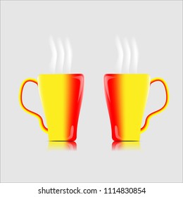 Vector illustration of Realistic Cool tea cup