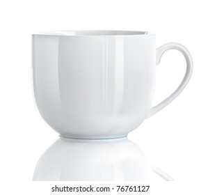 Vector Illustration Of Realistic Cool Tea Cup Over White Background
