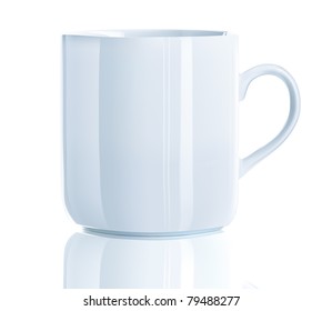 Vector illustration of Realistic Cool tea cup over white background