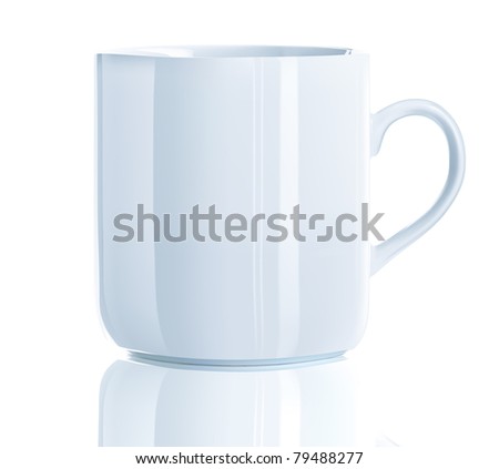 Vector illustration of Realistic Cool tea cup over white background