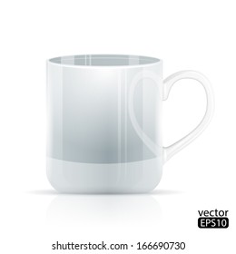 Vector illustration of Realistic Cool white cup 