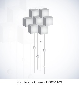 vector illustration of realistic cubes