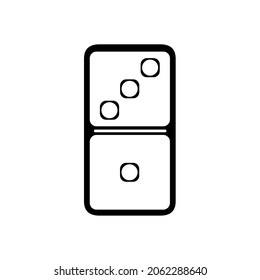 Vector illustration of realistic domino full set isolated on transparent background. Dominoes bones art design. Abstract concept 7 pieces for game graphic element. Card number one-three.