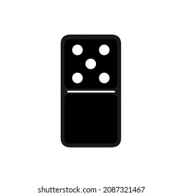 Vector illustration of realistic domino full set isolated on transparent background. Dominoes bones art design. Abstract concept for game graphic element. Card number zero-five.