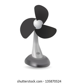 Vector illustration  realistic  electric fan isolated on white background