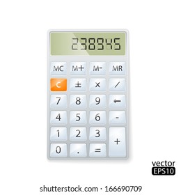Vector illustration of realistic electronic calculator