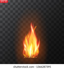 Vector illustration of realistic falling comet. Isolated transparent background. Shooting star, meteor. Meteorite with a tail