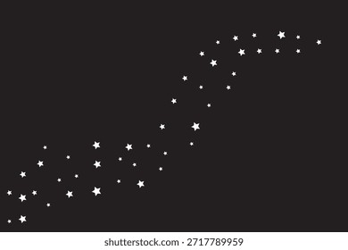 Ilustração vetorial do cometa em queda realista. Estrela cadente, meteoro. Meteorito com cauda. EPS 10.