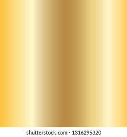 Vector illustration of realistic gold gradient texture. Shiny golden metal foil seamless gradient. Realistic golden vector elegant, shiny and metal gradient template for gold border, frame, ribbon 