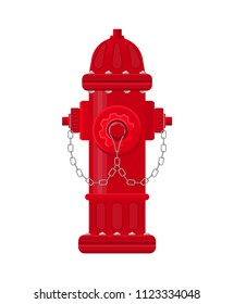 Vector illustration. Realistic hydrant on a white background.