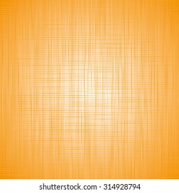 Vector illustration of realistic linen texture. Orange background