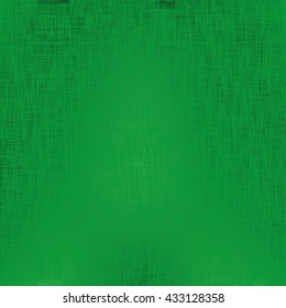 Vector illustration of realistic linen texture. Green background