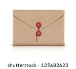 Vector illustration of realistic manila envelope isolated on a white background