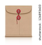 Vector illustration of realistic manila envelope isolated on a white background