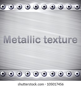 Ilustração vetorial de textura metálica realista.