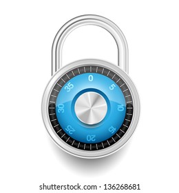 Vector illustration of a realistic padlock