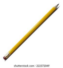 Vector illustration of realistic pencil.