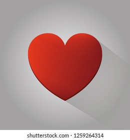 Vector illustration of realistic red paper heart Eps10