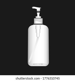 Vector illustration of a realistic sanitizer bottle