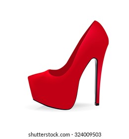 vector illustration. realistic shoes with shadow, isolated on white background