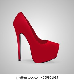 vector illustration. realistic shoes with shadow, isolated on white background