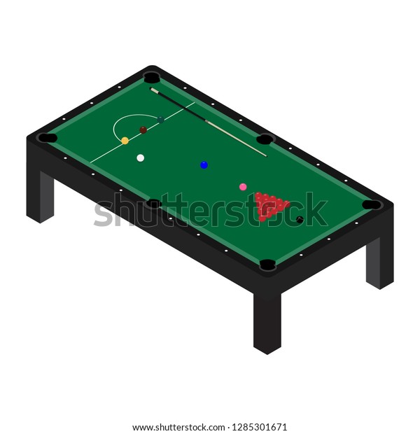 Vector Illustration Realistic Snooker Pool Table Stock Vector (Royalty ...