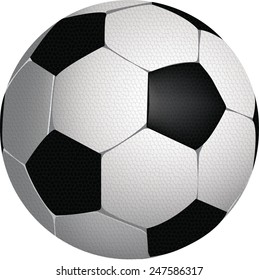 vector illustration of realistic soccer ball on the white background