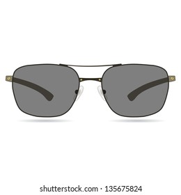 Vector illustration of realistic sun glasses on white background
