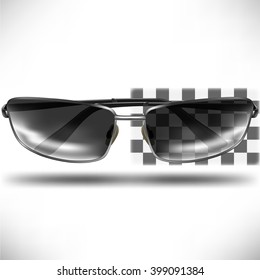 Vector illustration of realistic sunglasses.