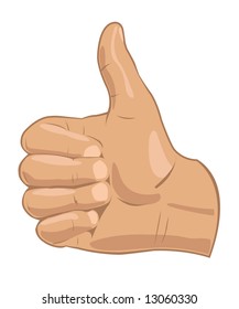 Vector illustration ? realistic thumbs up symbol