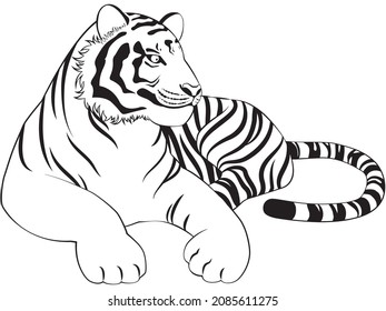 44,014 Tiger Line Art Images, Stock Photos & Vectors 