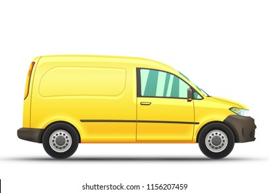 Vector illustration of realistic van on a white background.
