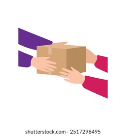 Vektorgrafik der Paketzustellung