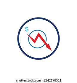 vector illustration of Recession Logo design template