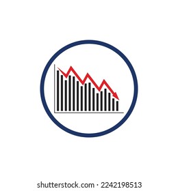 vector illustration of Recession Logo design template