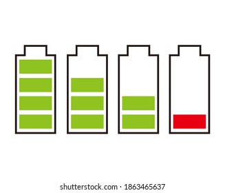 Ilustración vectorial de la batería recargable. Batería.