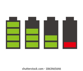 Vector illustration of rechargeable battery. Battery.